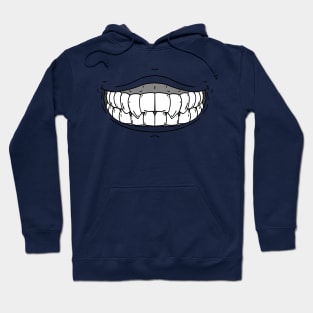 Smile More! (B&W teeth) Hoodie